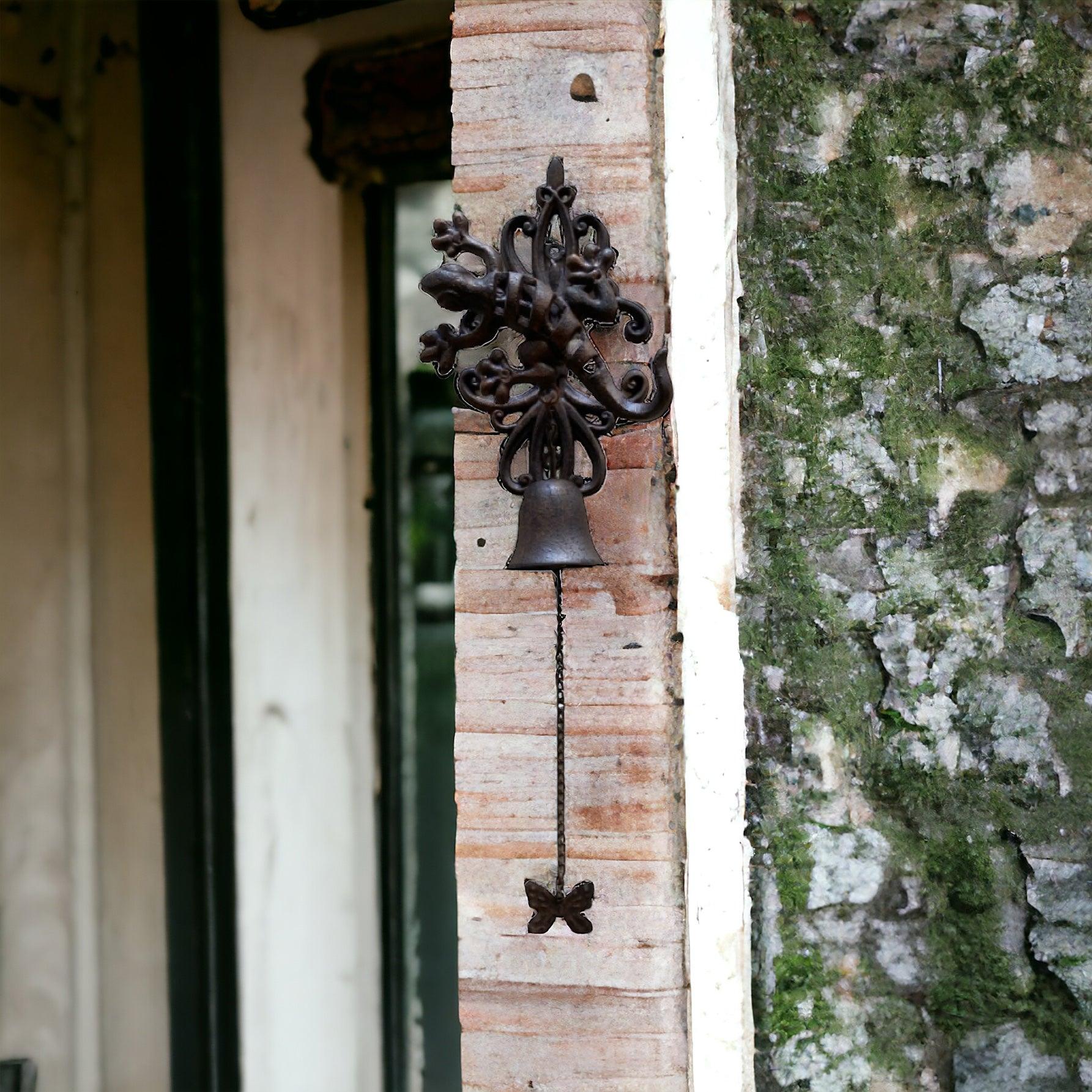 Door Bell Lizard Gecko Butterfly Cast Iron - The Renmy Store Homewares & Gifts 