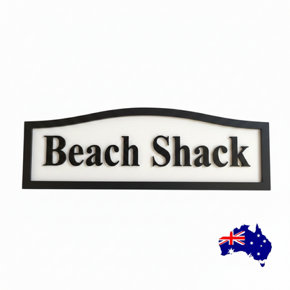 Beach Themed Custom Timber Sign Range - Personalised Coastal House Business Name - Australian Made