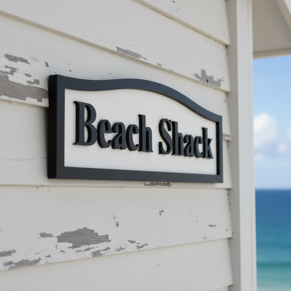 Beach Themed Custom Timber Sign Range - Personalised Coastal House Business Name - Australian Made