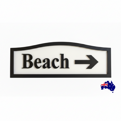 Beach Themed Custom Timber Sign Range - Personalised Coastal House Business Name - Australian Made