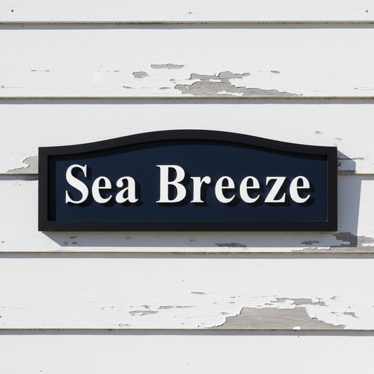Beach Themed Custom Timber Sign Range - Personalised Coastal House Business Name - Australian Made