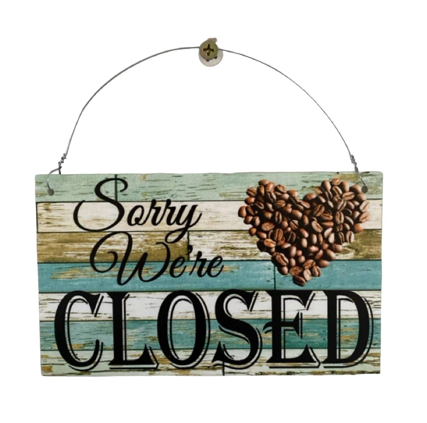 Open Closed Coffee Shop Hanging Rustic Sign - The Renmy Store Homewares & Gifts 