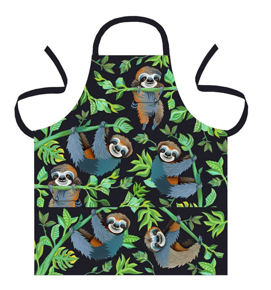 Apron Slow Poke Sloth Funky Kitchen Cotton - The Renmy Store Homewares & Gifts 