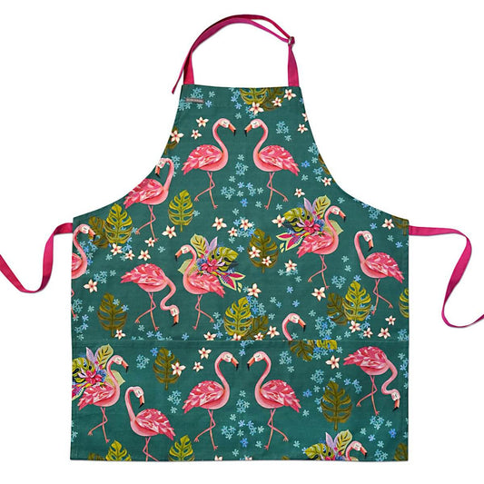 Apron Flamingo Bird Funky Kitchen Cotton - The Renmy Store Homewares & Gifts 