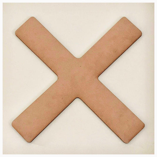 Cross Saint Andrew MDF Shape DIY Raw Cut Out Art Craft Decor - The Renmy Store Homewares & Gifts 