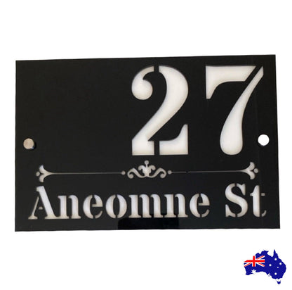 Personalised Street Number Address Letter Box Black House Custom Classic Sign - The Renmy Store Homewares & Gifts 