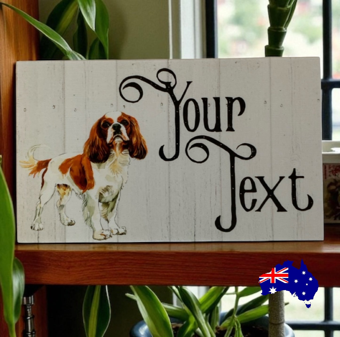 Cavalier King Charles Spaniel Dog Personalised Custom Sign