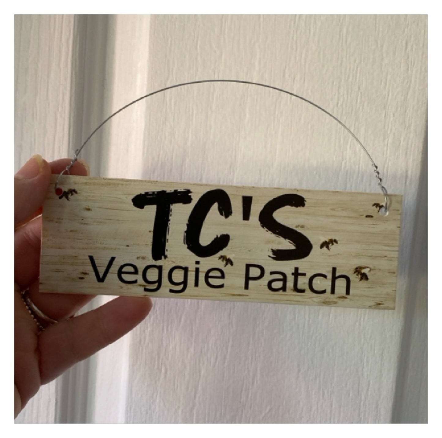 Custom Veggie Patch Garden Bees Sign