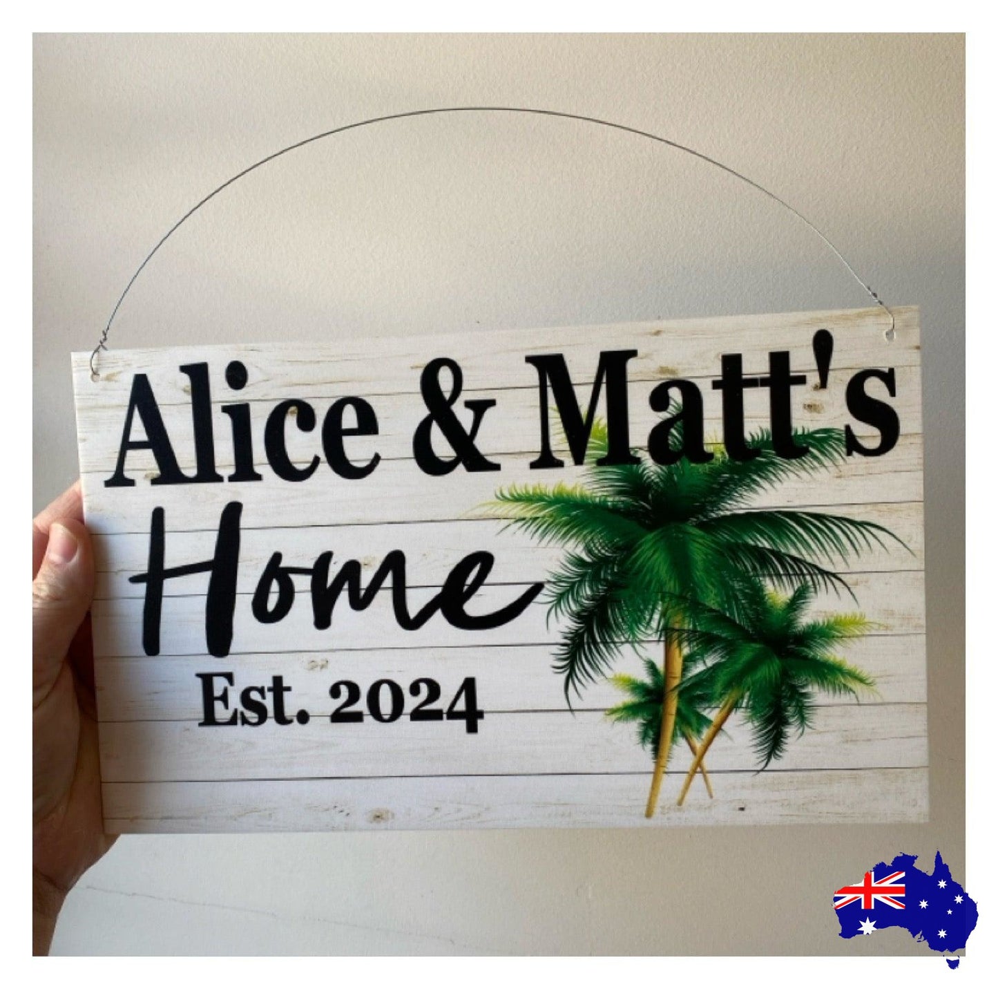 Beach House Custom Palm Tree Sign - The Renmy Store Homewares & Gifts 