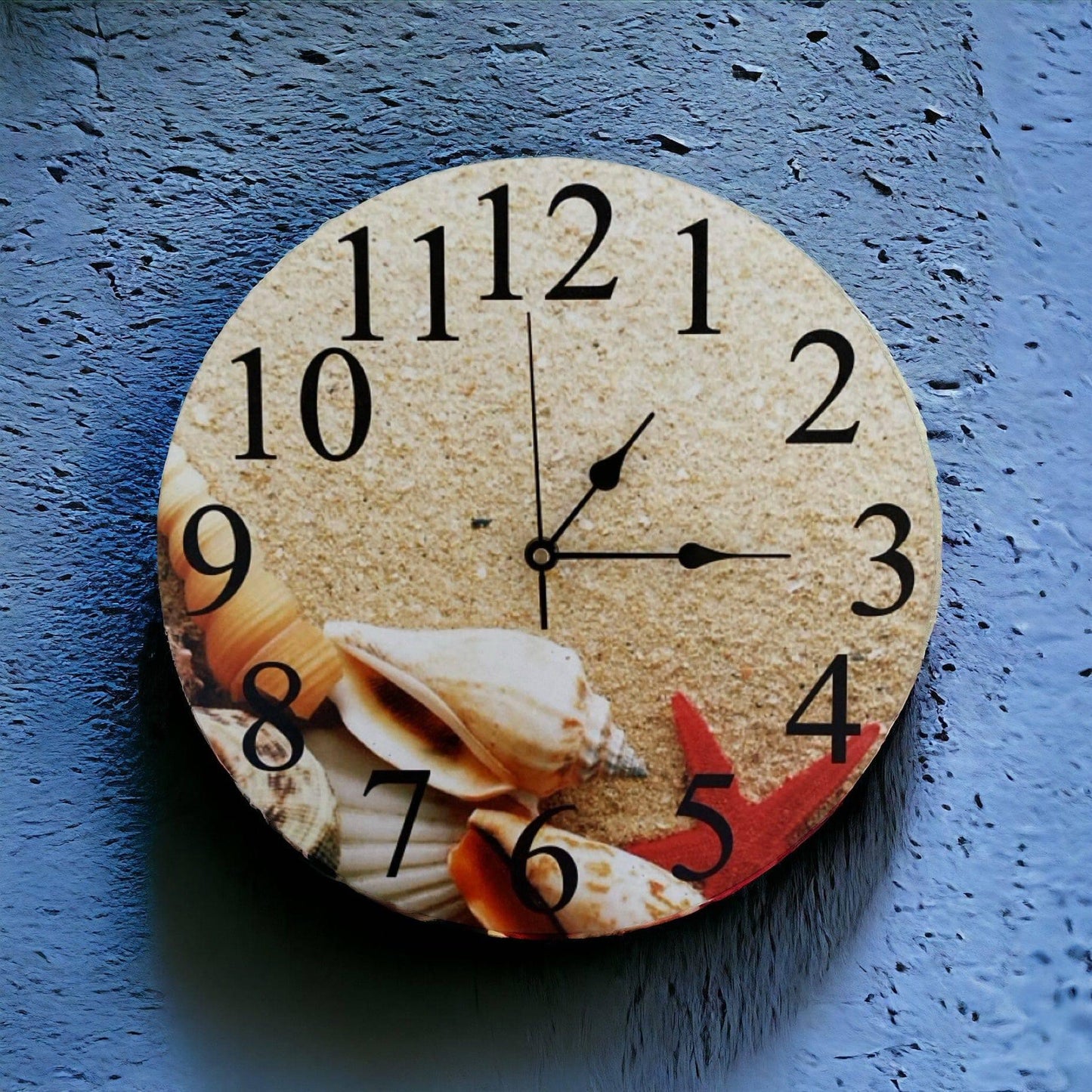 Clock Wall Ocean Beachside Shell Aussie Made - The Renmy Store Homewares & Gifts 