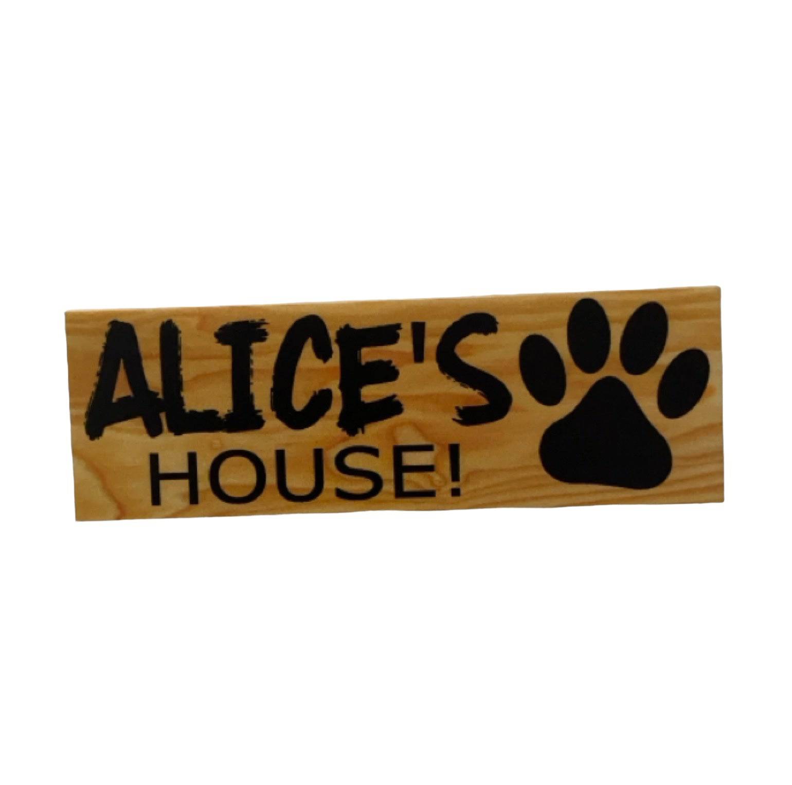 Dog Kennel House Custom Personalised Dark Pets Name Sign - The Renmy Store Homewares & Gifts 