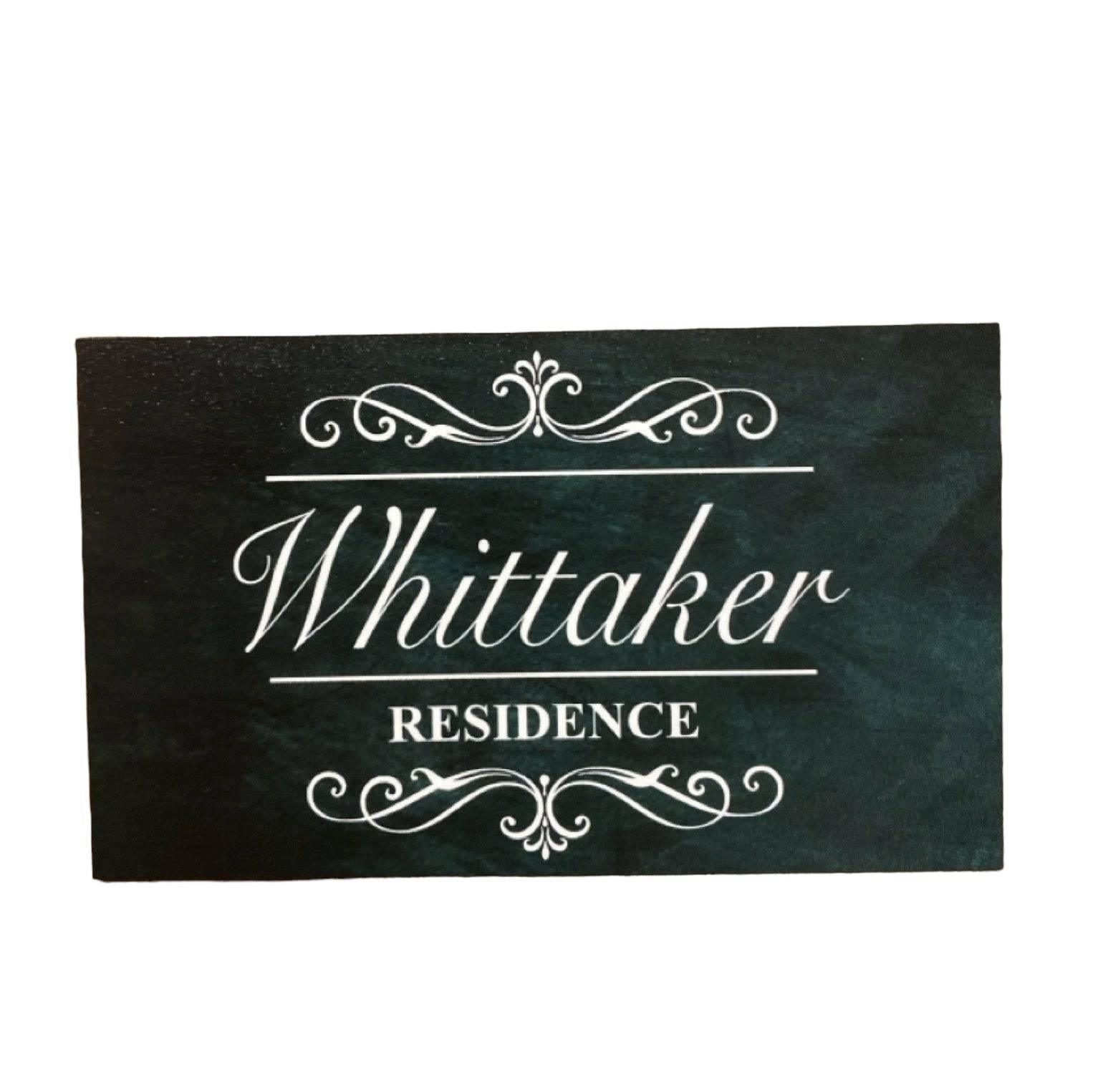 Residence Family Scroll Custom Personalised Sign - The Renmy Store Homewares & Gifts 