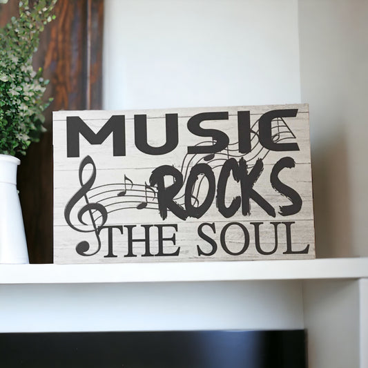 Music Rocks The Soul Sign - The Renmy Store Homewares & Gifts 