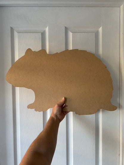 MDF Wombat Shape | Laser Cut Australian Animal Wooden Cutout | Australian Made
