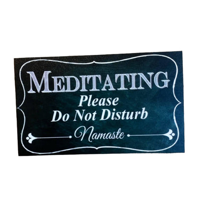 Meditating Meditation Do Not Disturb Sign - The Renmy Store Homewares & Gifts 