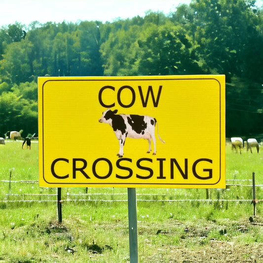 Cow Crossing Sign - The Renmy Store Homewares & Gifts 