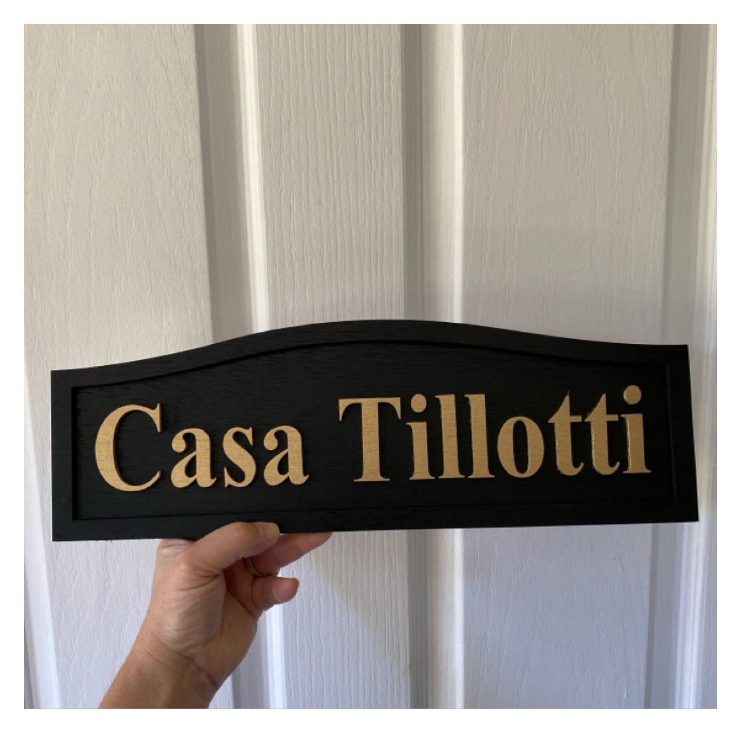 Cottage House Residence Timber Wood Custom Personalised Sign