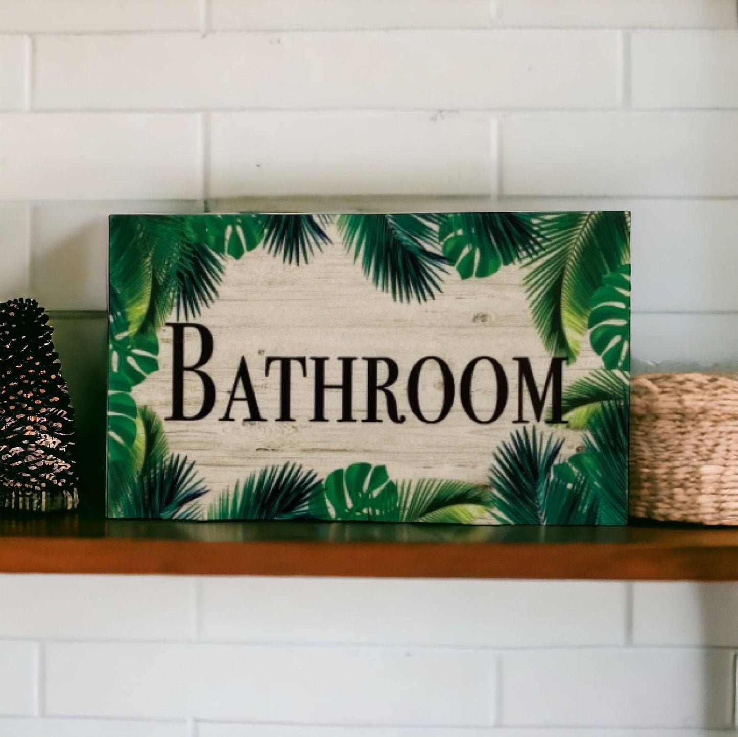 Tropical Door Room Sign Toilet Laundry Bathroom Beach House - The Renmy Store Homewares & Gifts 