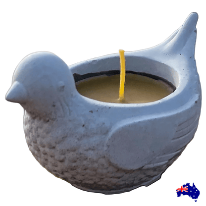 Pure Beeswax Pigeon Bird Candle Aussie Handmade