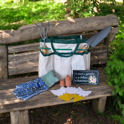 Garden Tool Bag Pot Sign Gloves Gardener Gift Set - The Renmy Store Homewares & Gifts 