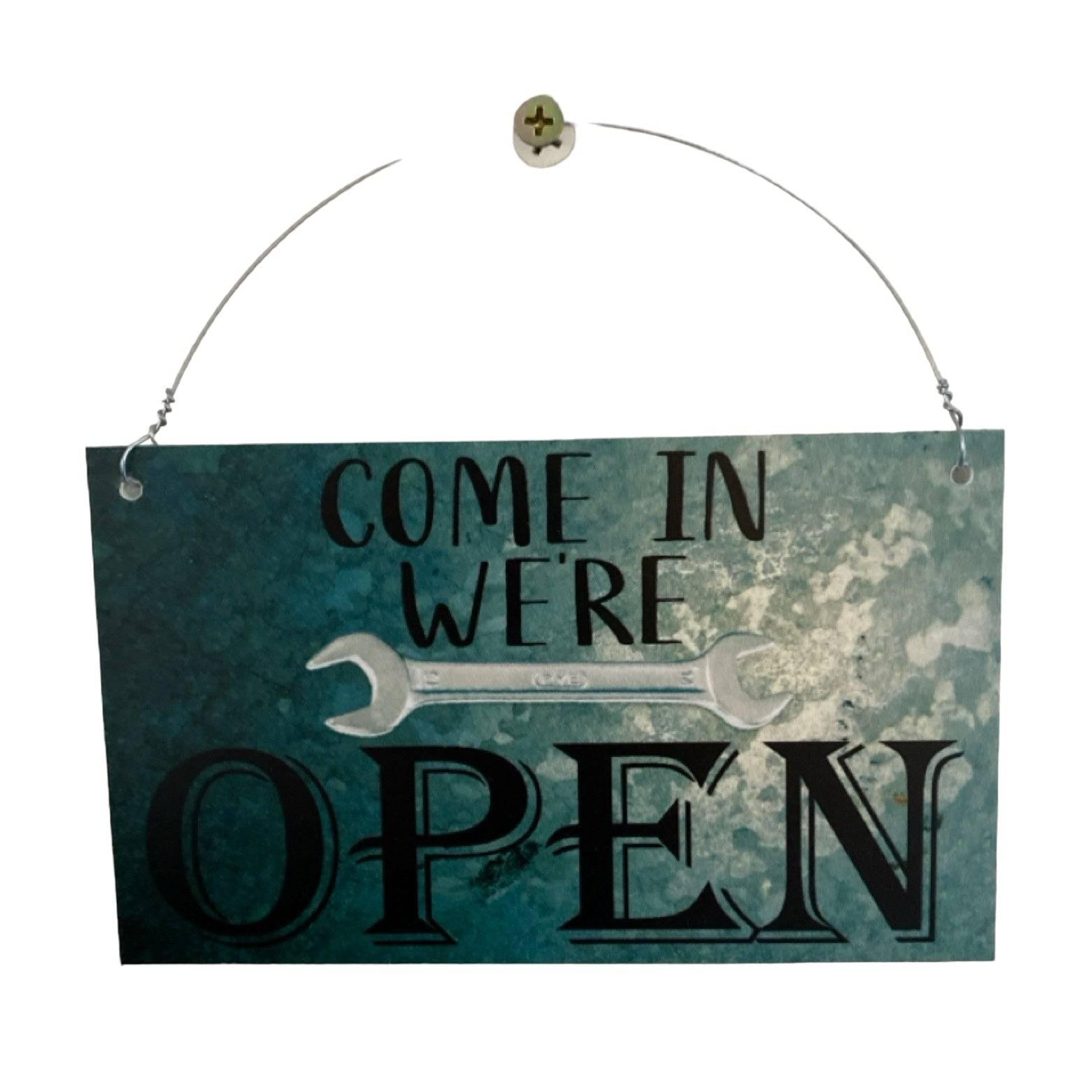 Open Closed Mechanic Tool Shop Hanging Sign - The Renmy Store Homewares & Gifts 