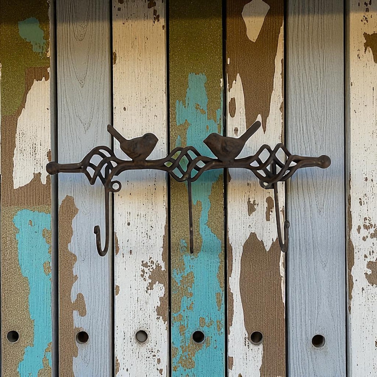 Bird Hook Cast Iron Three Key Garden Vintage