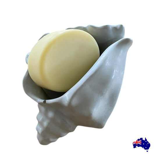 Soap Holder Dish Shell Coastal Vibes Aussie Handmade Concrete