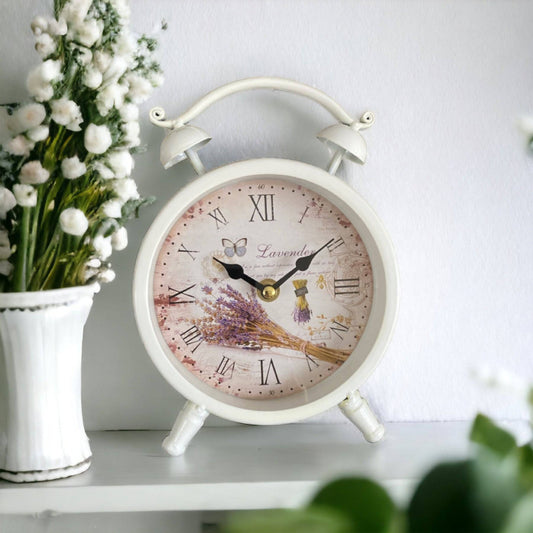 Clock Lavender Butterfly Country - The Renmy Store Homewares & Gifts 