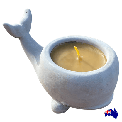 Pure Beeswax Whale Ocean Candle Aussie Handmade
