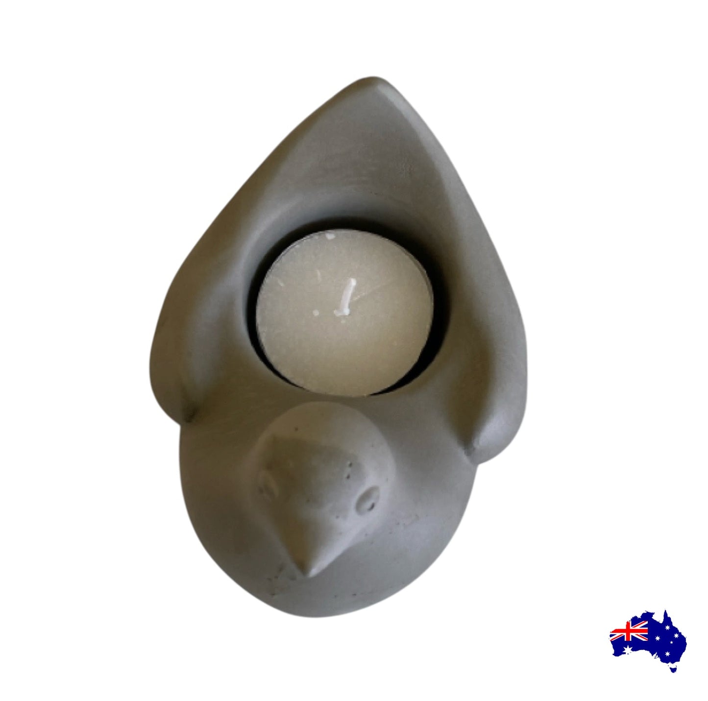 Bird Birdie Tealight Candle Holder Aussie Handmade Concrete