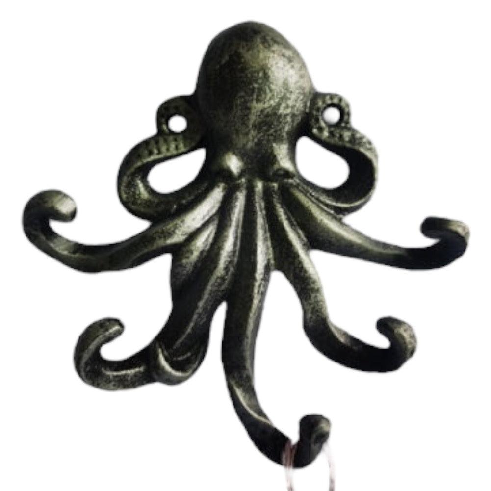 Octopus Wall Hook Coastal Cast Iron - The Renmy Store Homewares & Gifts 