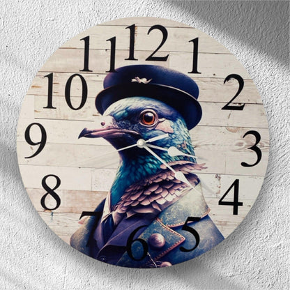 Clock Wall Pigeon Bird Vintage Retro Aussie Made