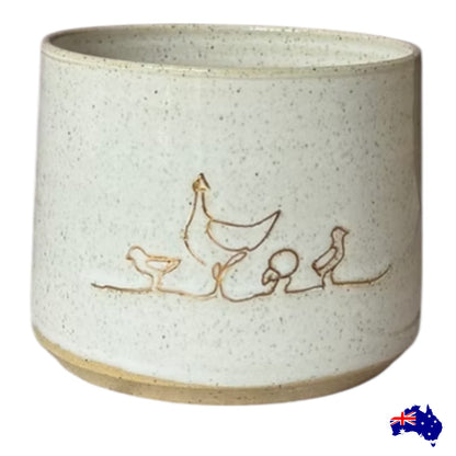 Handmade Chicken Ceramic Mug | Aussie Made Wolf and Clay Farmhouse Gift