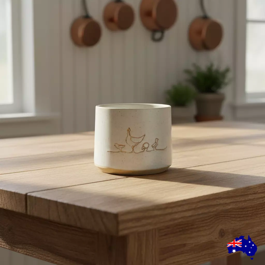 Handmade Chicken Ceramic Mug | Aussie Made Wolf and Clay Farmhouse Gift