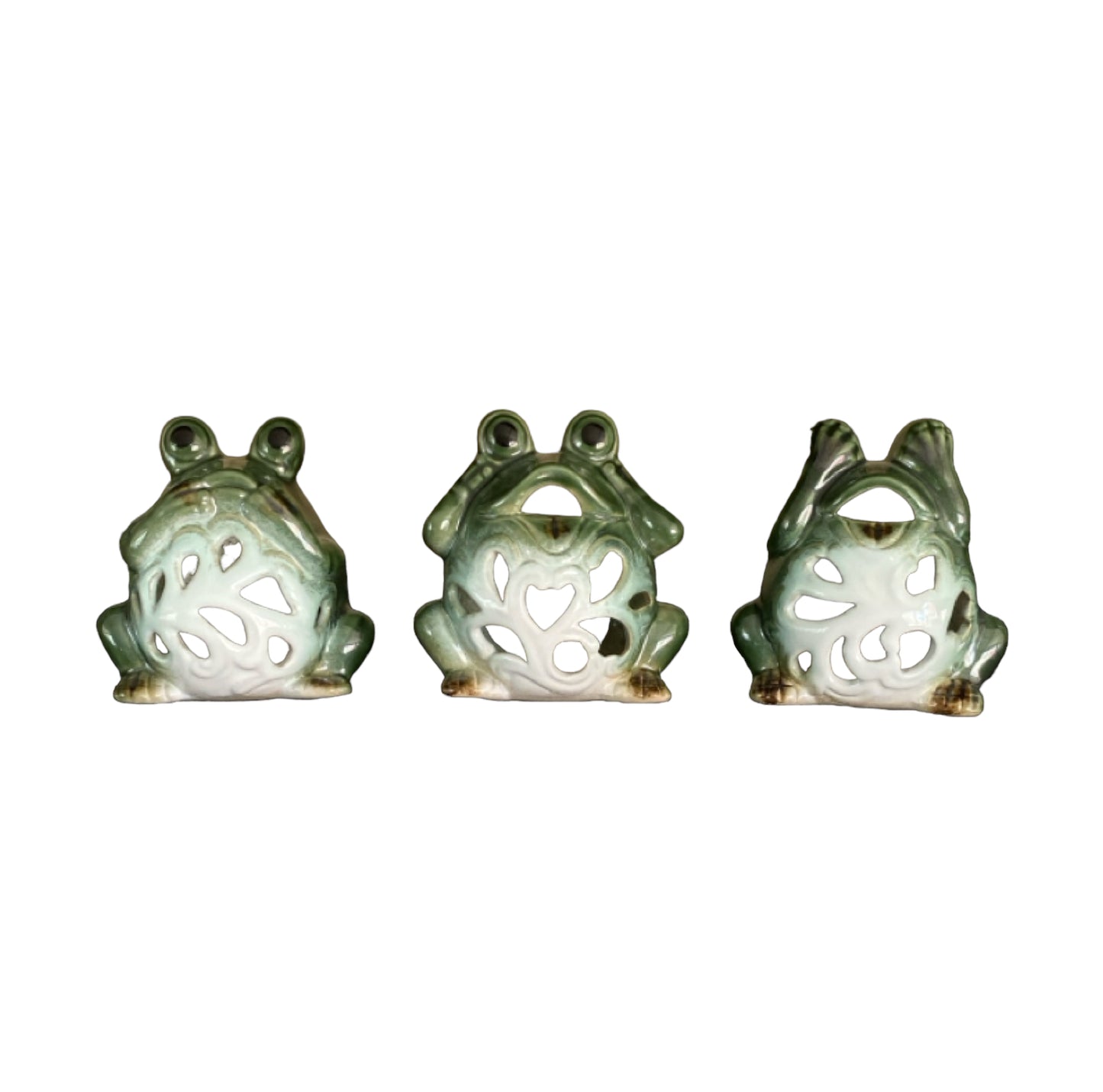 Frog Set of 3 Candle Holder