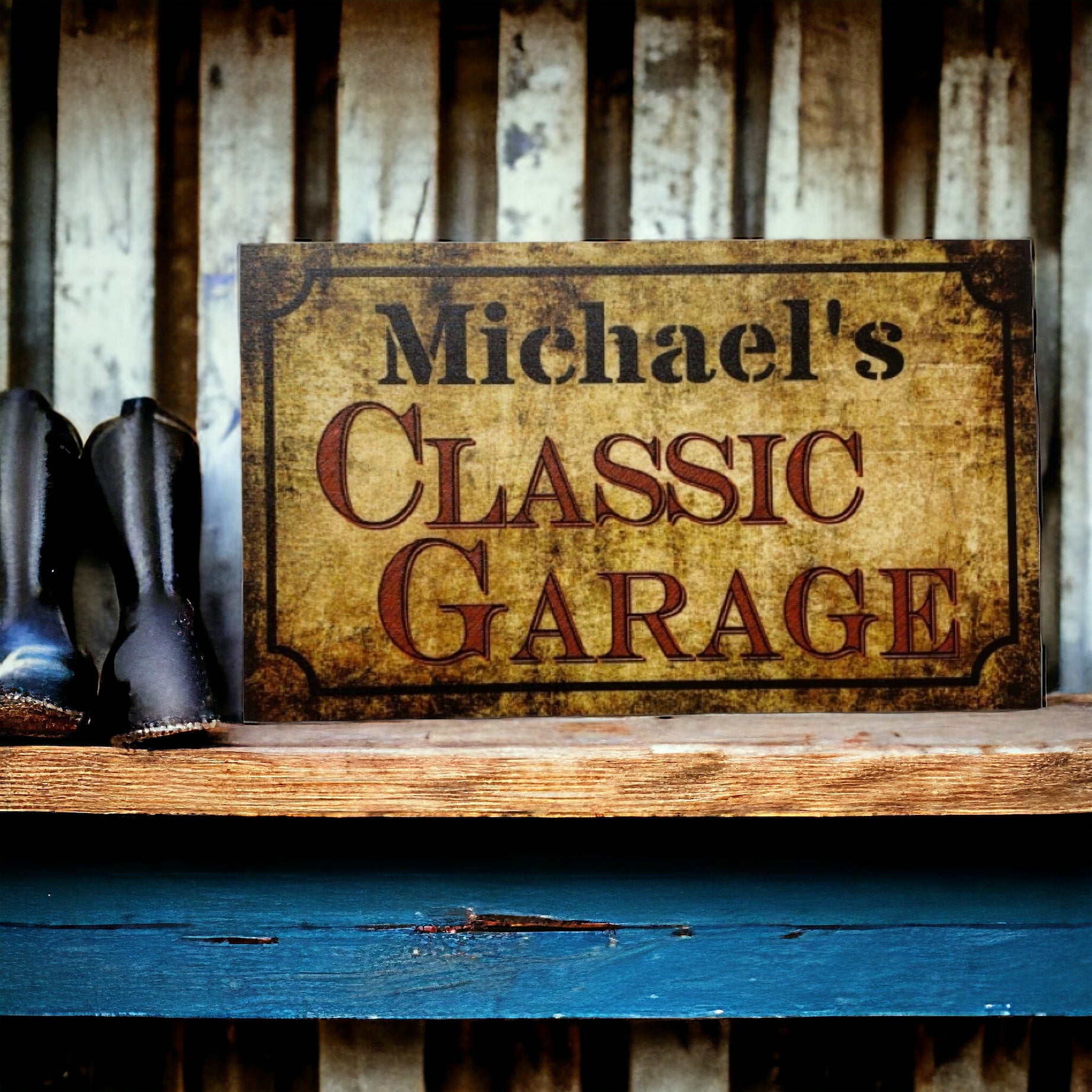Classic Garage Vintage Custom Sign - The Renmy Store Homewares & Gifts 