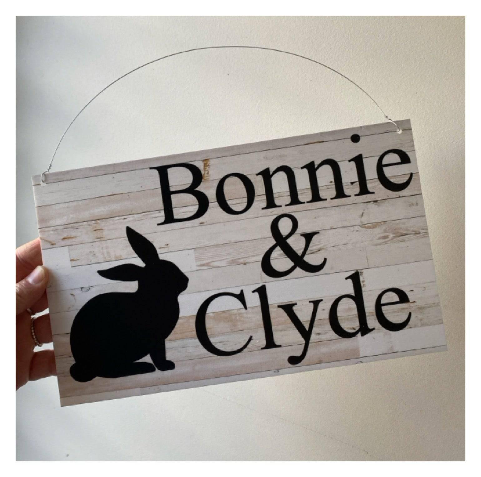 Rabbit Bunny Custom Personalised Sign - The Renmy Store Homewares & Gifts 