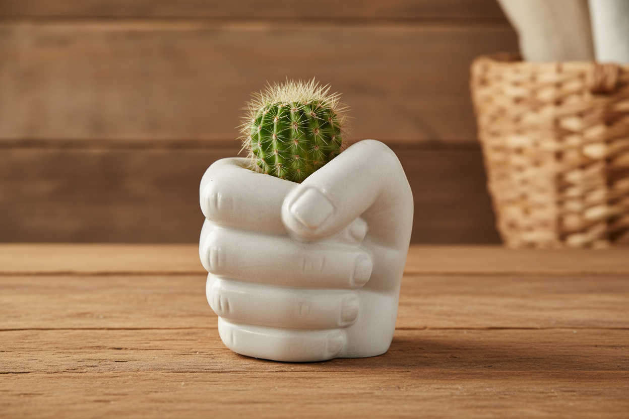 Concrete Hand Fist Planter & Pen Holder | Handmade Boho Modern Aussie Made