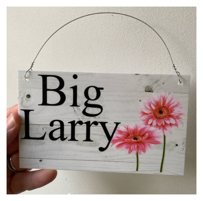 Gerbera Flower Pink Custom Personalised Sign