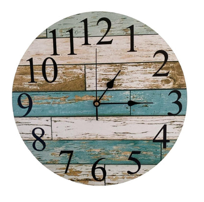 Clock Wall Rustic Blue Aussie Made - The Renmy Store Homewares & Gifts 