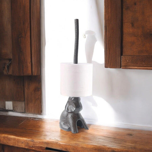 Paper Towel Holder Cast Iron Elephant