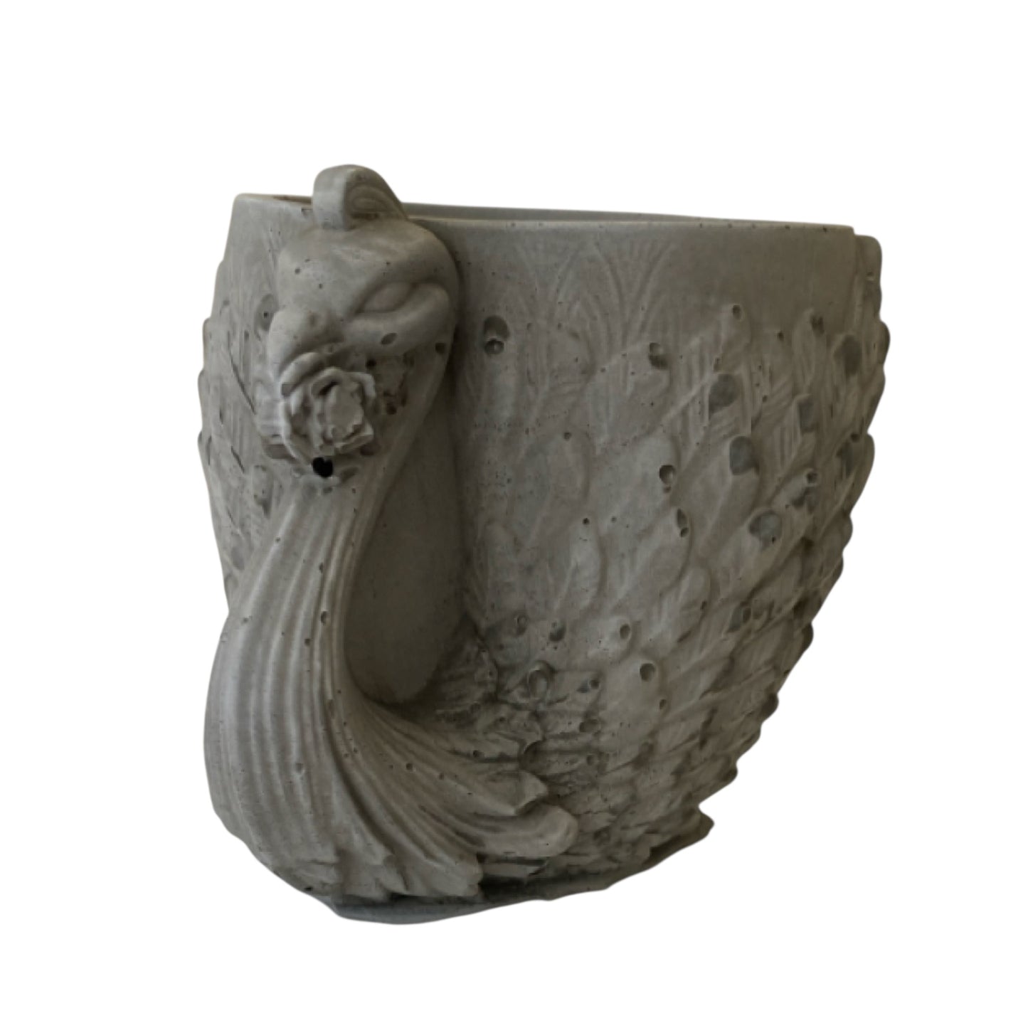 Planter Pot Peacock Bird Aussie Handmade Concrete