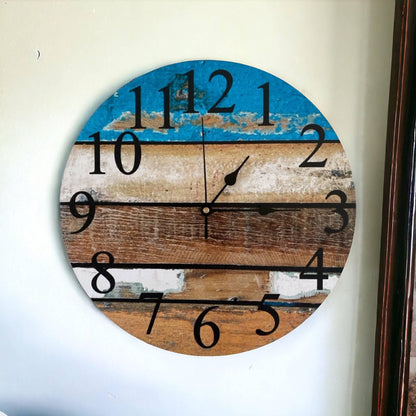 Clock Wall Rustic Timber Aussie Made - The Renmy Store Homewares & Gifts 