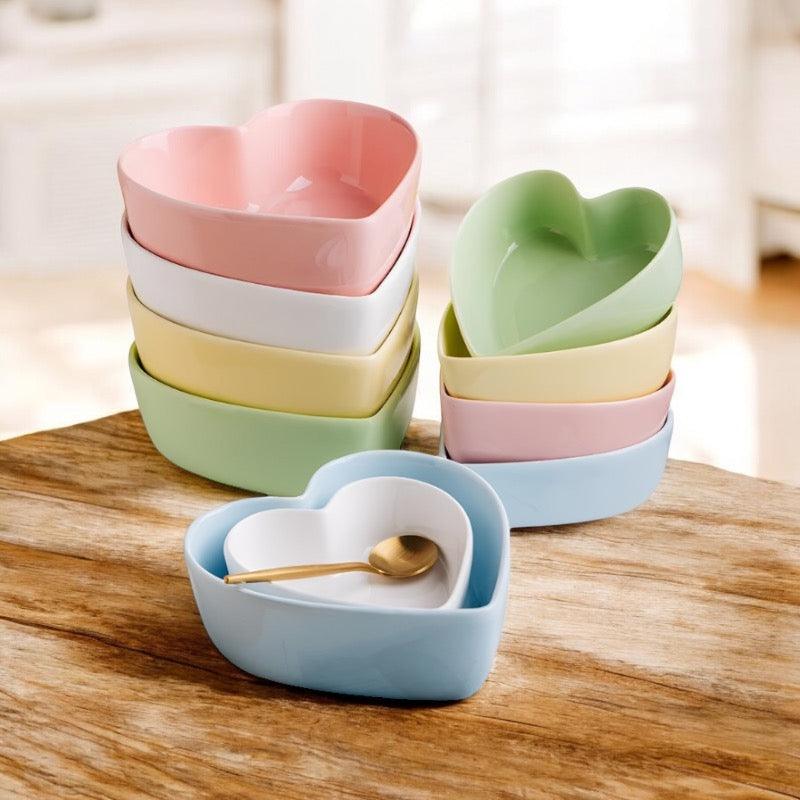 Heart Love Bowl Dish Kitchen Ceramic