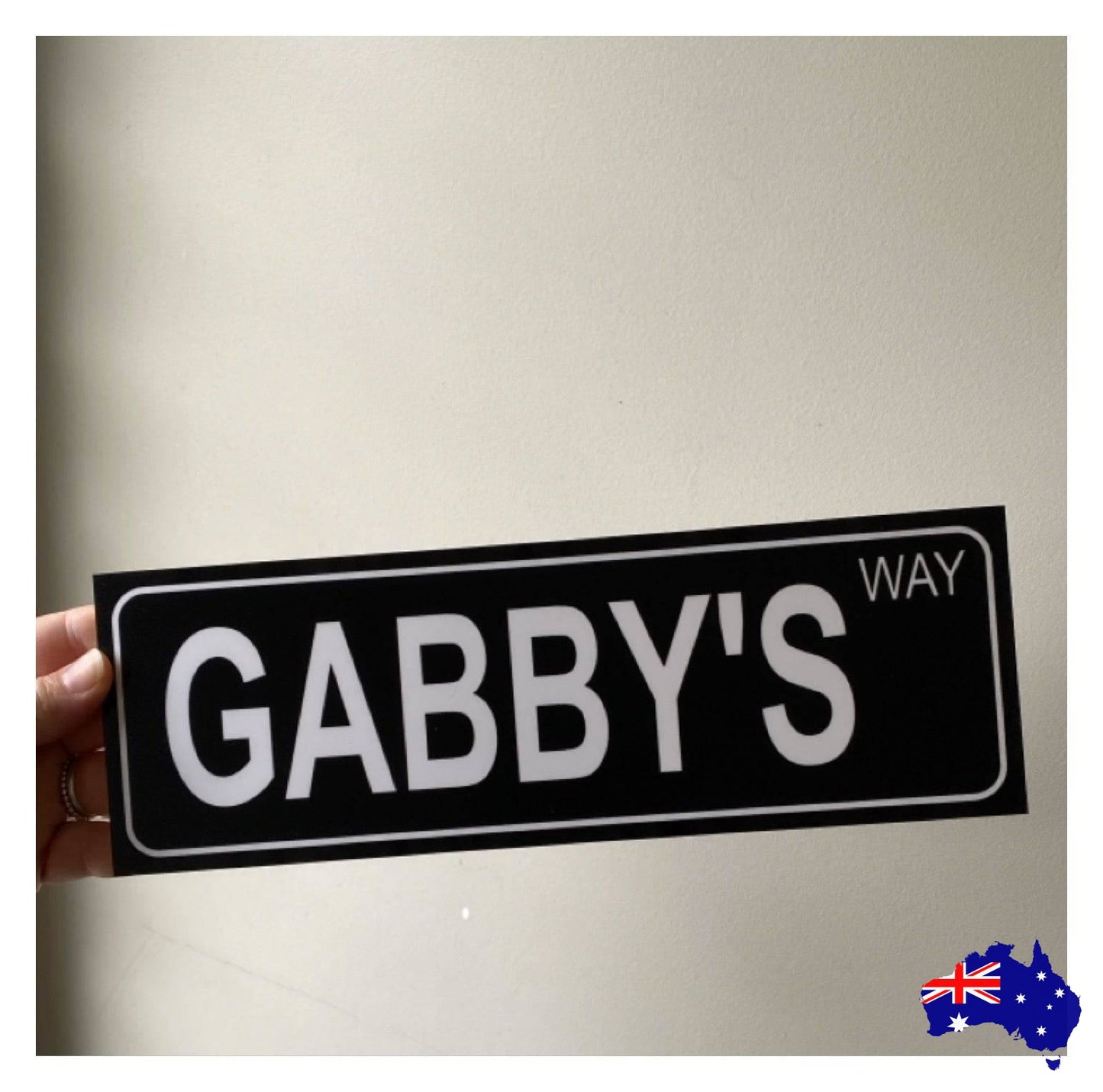 Street Black Custom Personalised Sign - The Renmy Store Homewares & Gifts 