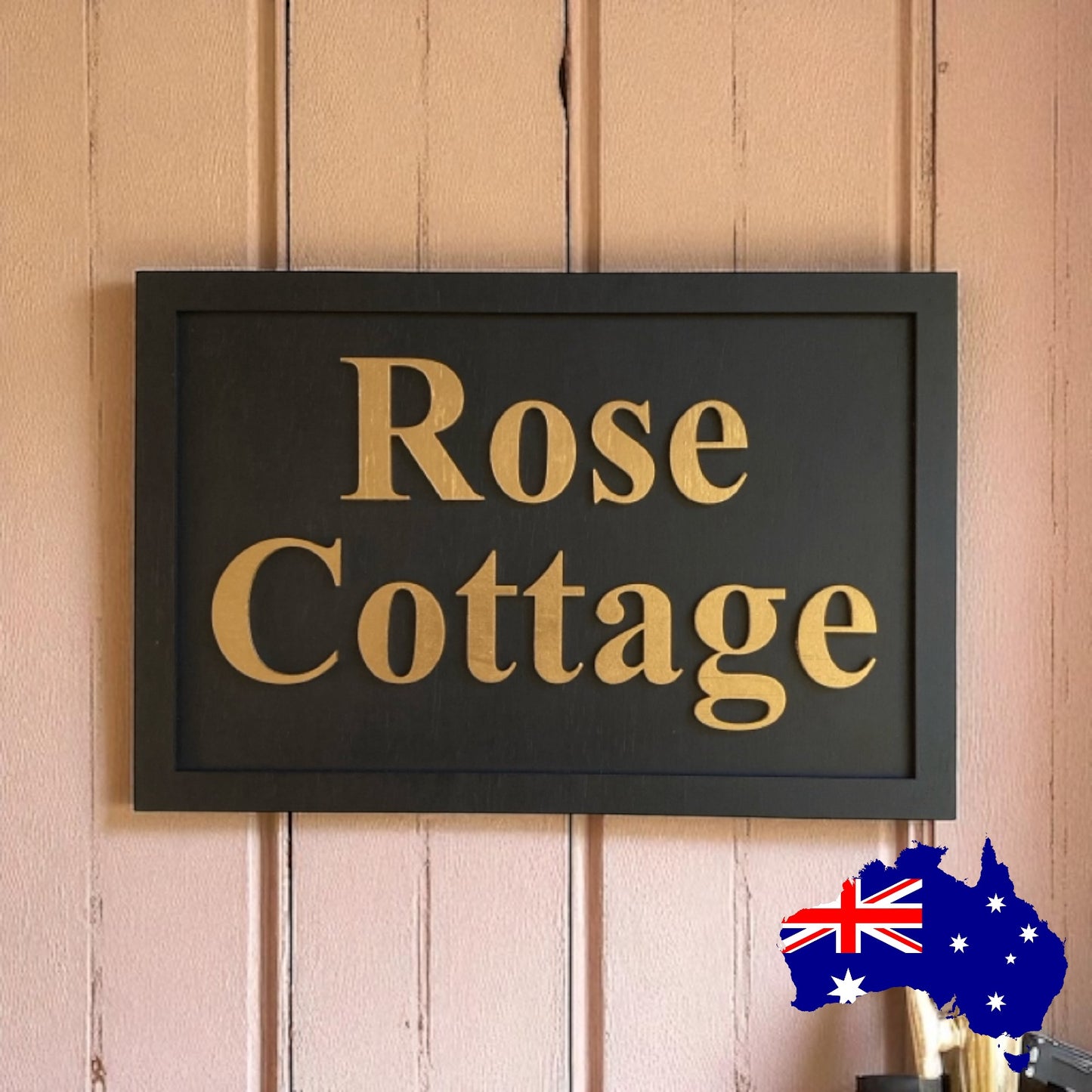 Cottage House Residence Timber Wood Custom Personalised Large Sign