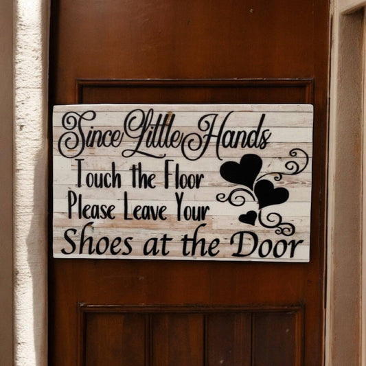 Little Hands Touch The Floor Heart Baby Sign - The Renmy Store Homewares & Gifts 