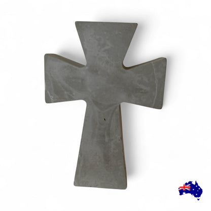 Cross Standing Aussie Handmade Concrete Decor