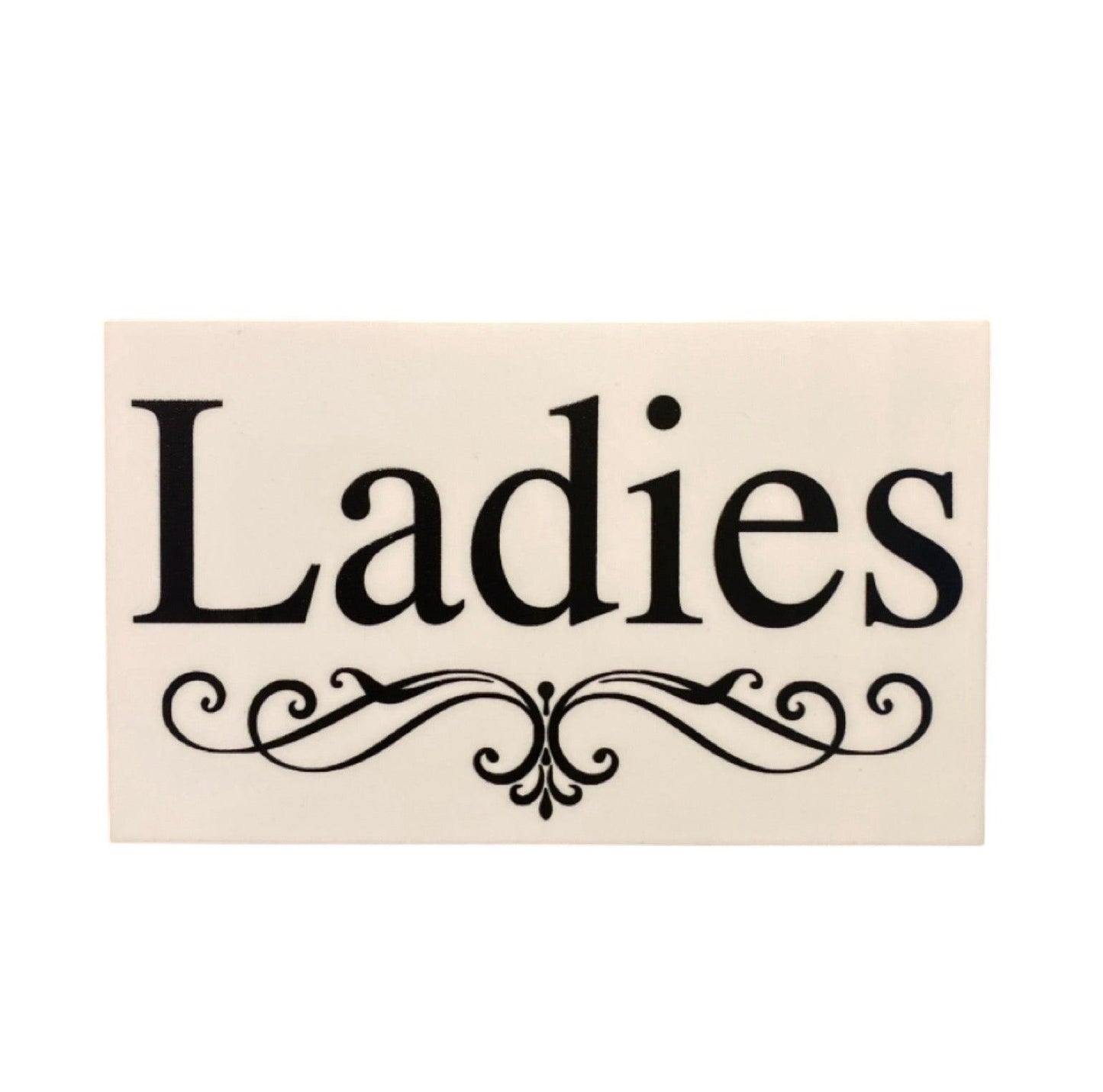 Toilet Door Ladies Gents White Elegance Sign - The Renmy Store Homewares & Gifts 