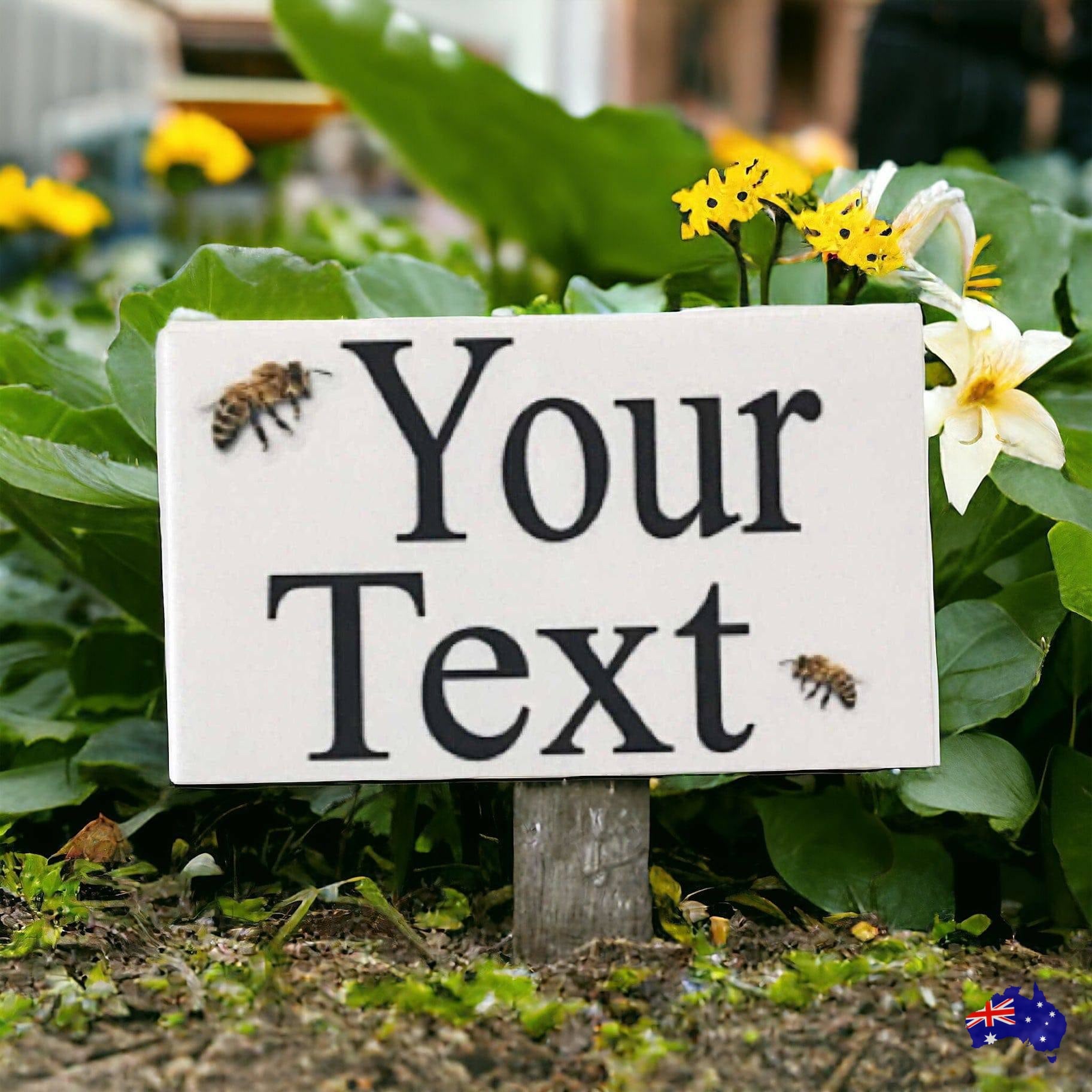 Bee Garden Custom Wording Sign - The Renmy Store Homewares & Gifts 